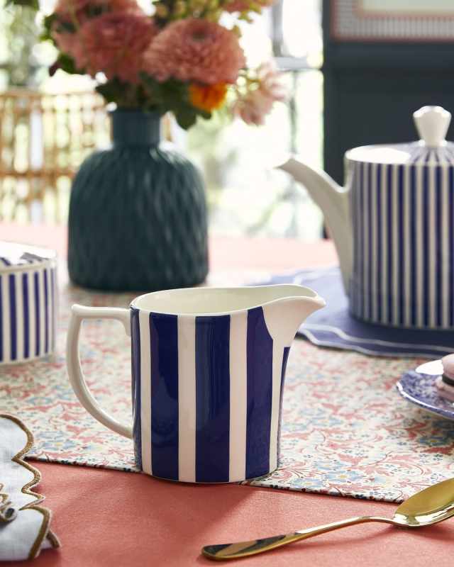 Blue Italian Steccato Milk Jug