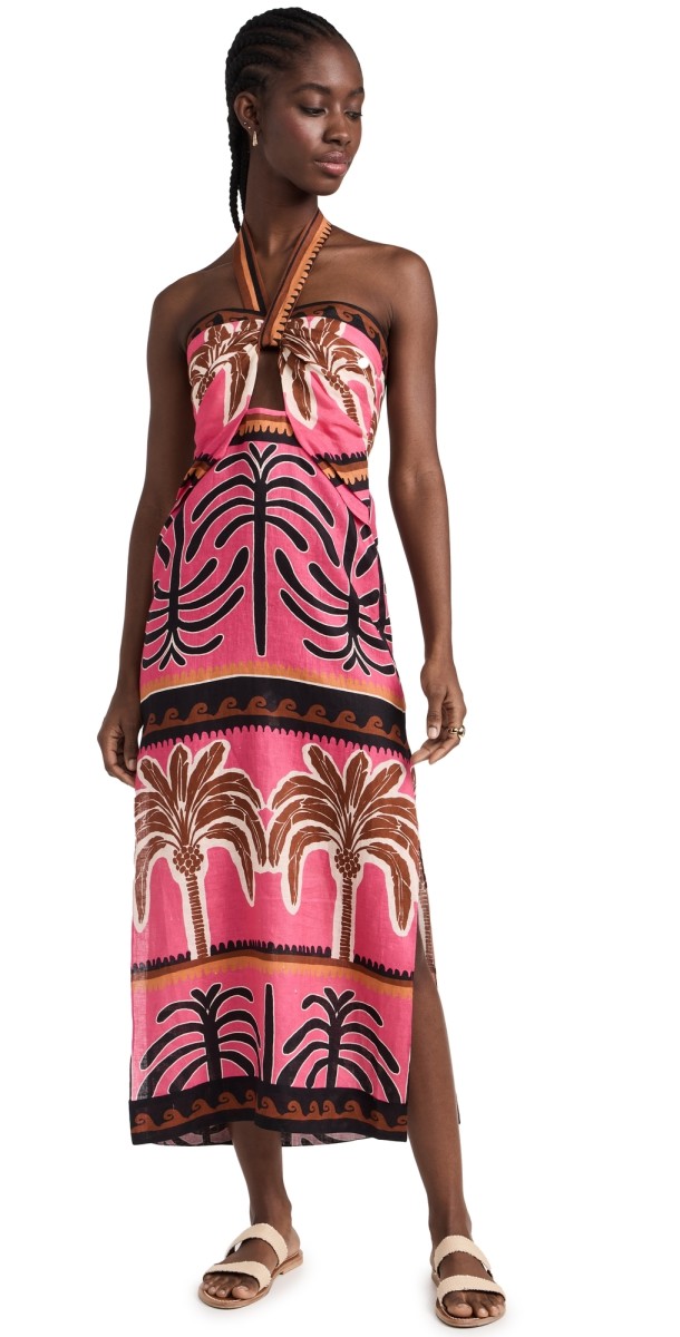 Johanna Ortiz Unexpected Symbolism Ankle Dress Serengeti Pink