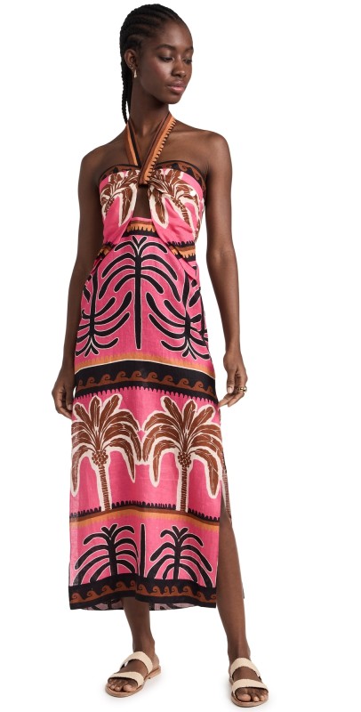 Johanna Ortiz Unexpected Symbolism Ankle Dress Serengeti Pink