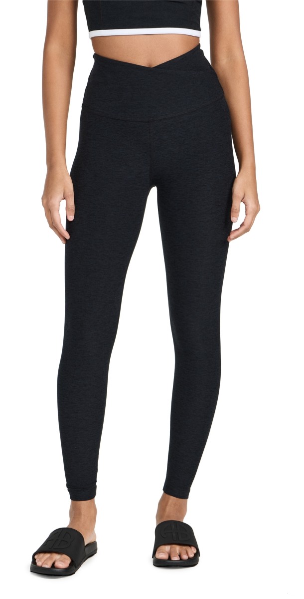 Beyond Yoga Spacedye At Your Leisure Midi Leggings Darkest Night