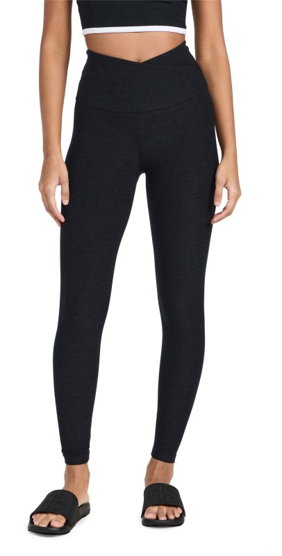 Beyond Yoga Spacedye At Your Leisure Midi Leggings Darkest Night