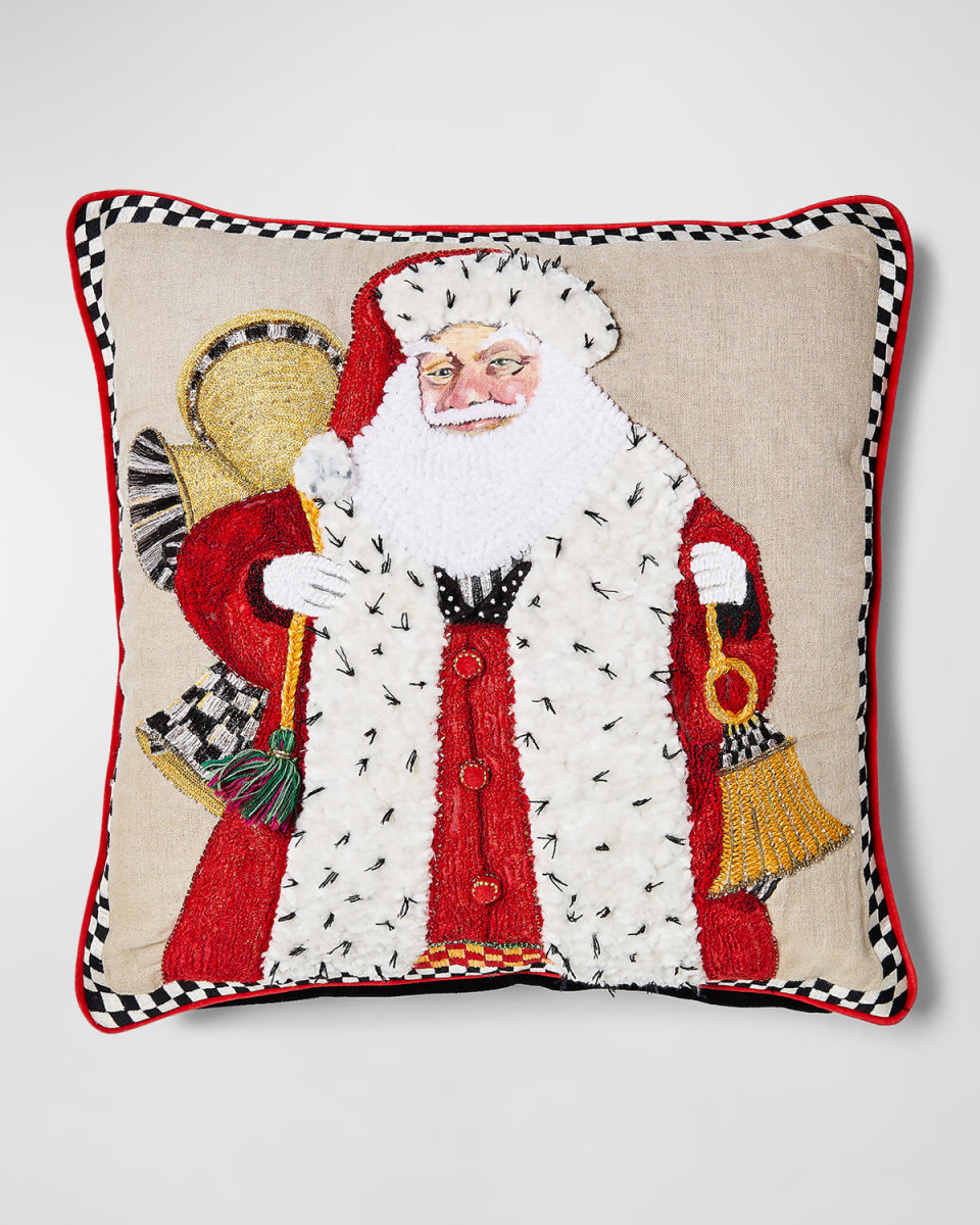 Westminster Santa Embellished Throw Pillow