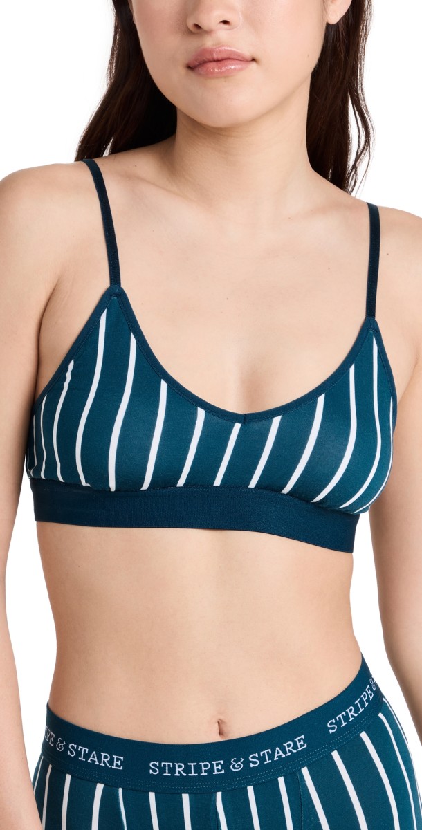Stripe & Stare T-Shirt Bra Midnight