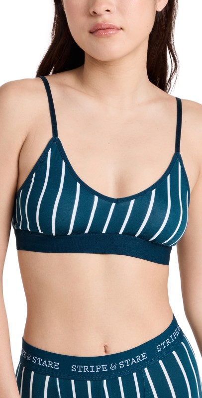 Stripe & Stare T-Shirt Bra Midnight