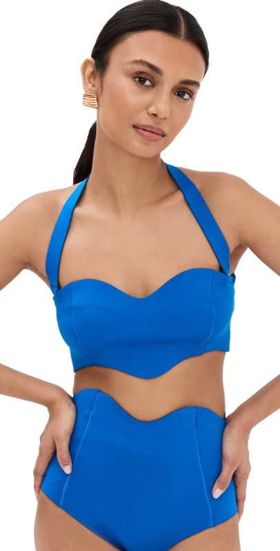 STAUD Shoreline Bikini Top Sapphire