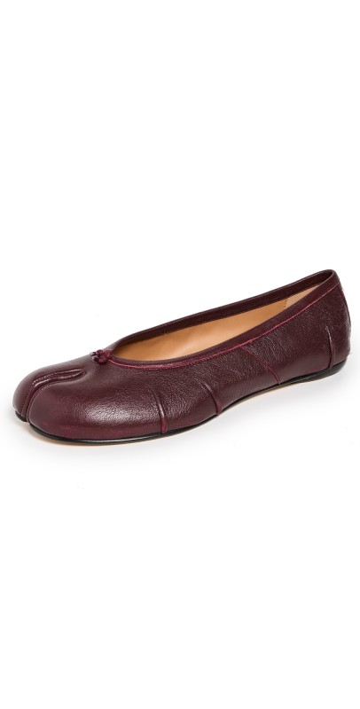 Maison Margiela Tabi Ballerina Flats Deep Red