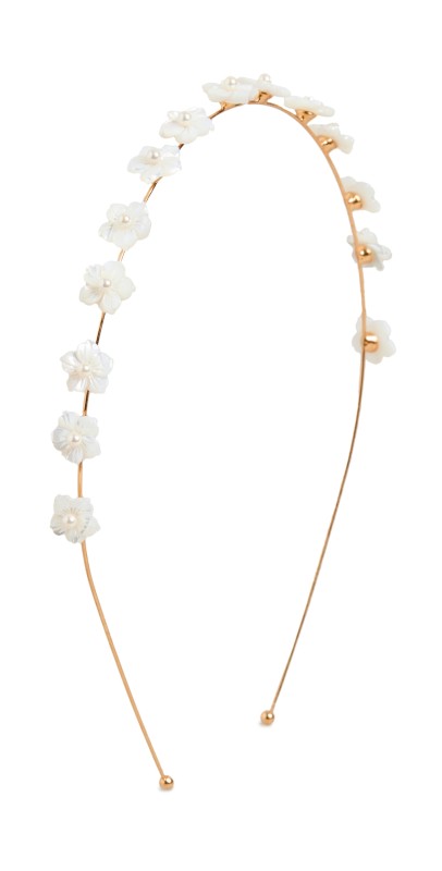 Jennifer Behr Marika Headband Mother of Pearl