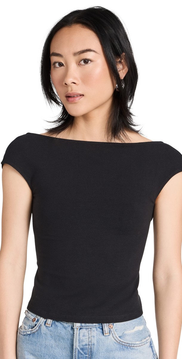 Reformation Darra Knit Top Black
