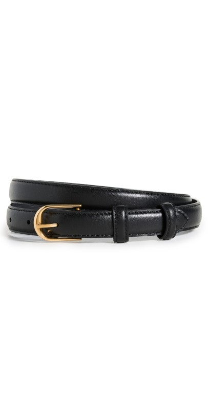 Nili Lotan Jane Belt Black/Shiny Brass