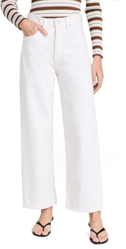 AGOLDE Ren: High Rise Wide Leg Jeans Fortune Cookie