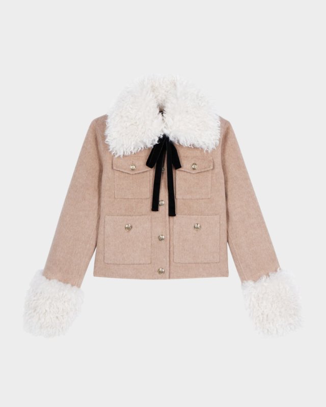 Faux-Fur Trimmed Jacket