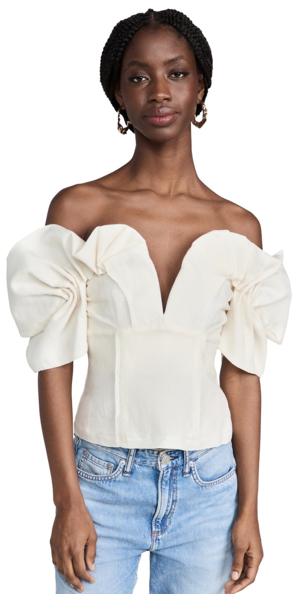 Cult Gaia Abby Top Off White