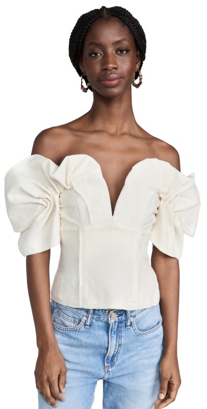 Cult Gaia Abby Top Off White