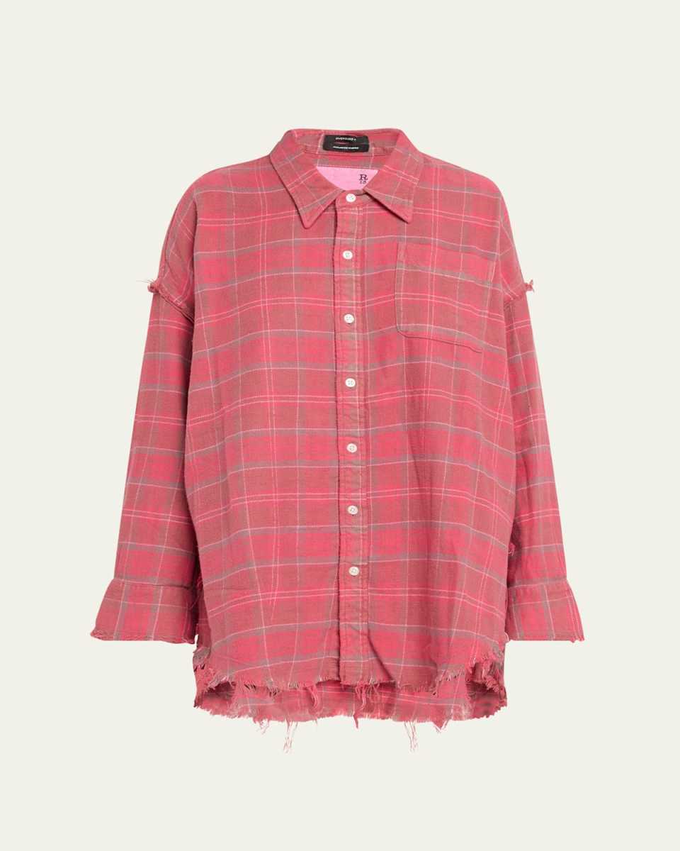 Shredded Plaid Shirt