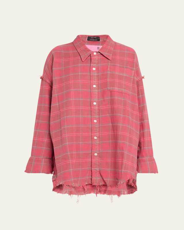 Shredded Plaid Shirt