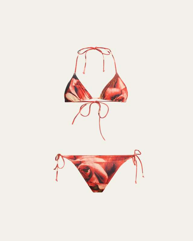 Roses Two-Piece Swimsuit