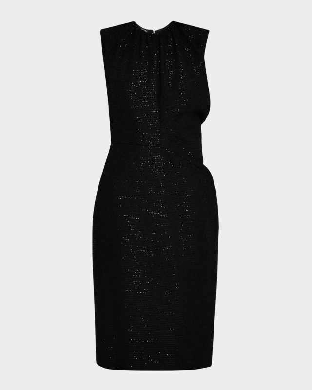 Sequin Ruched Sleeveless Sheath Dress