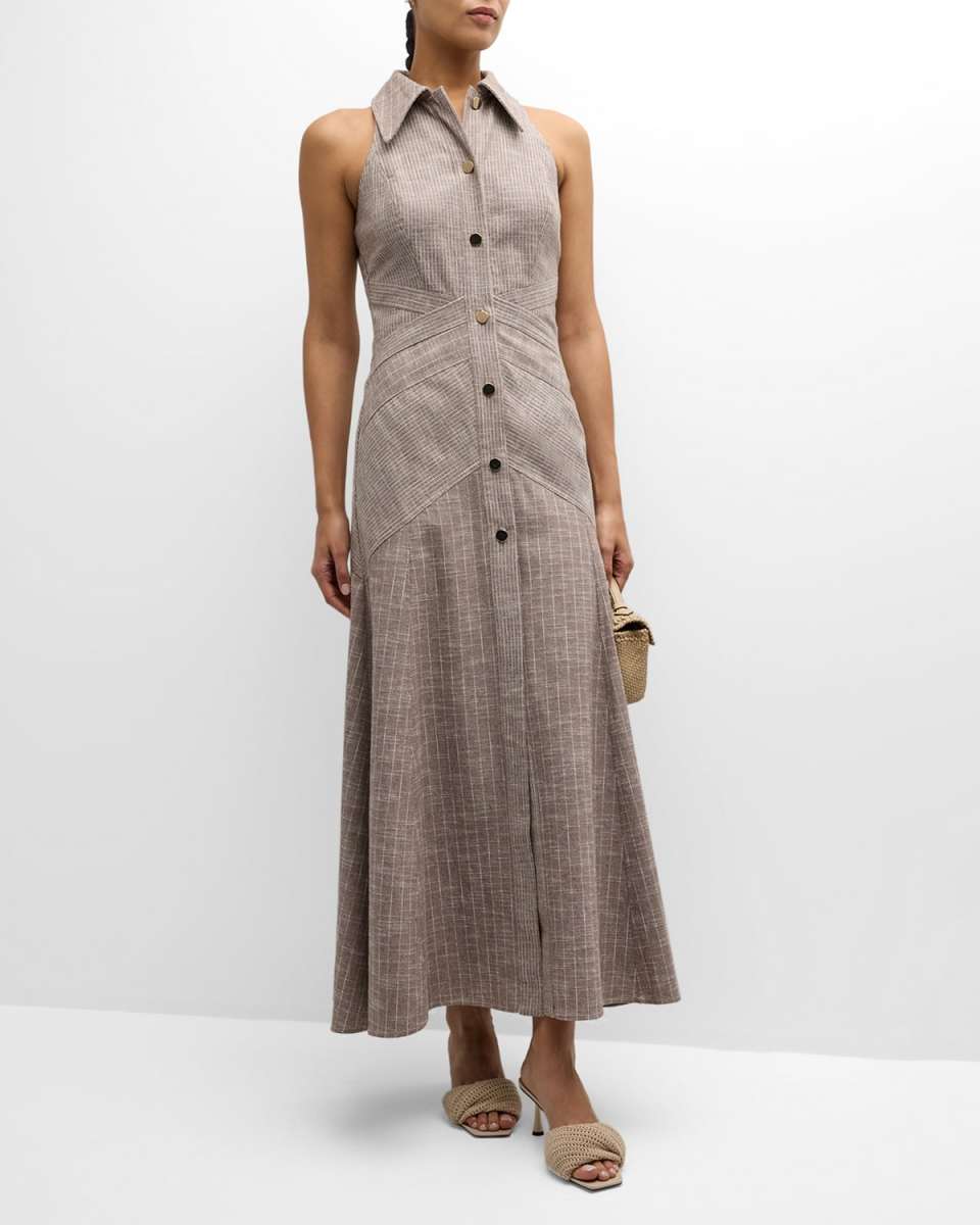 Kiana Striped Shirtdress