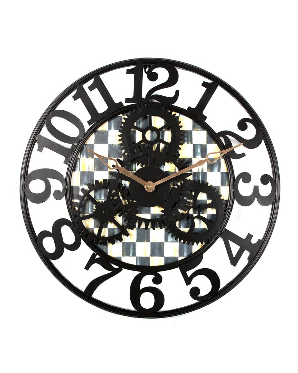 Courtly Check Small Farmhouse Wall Clock