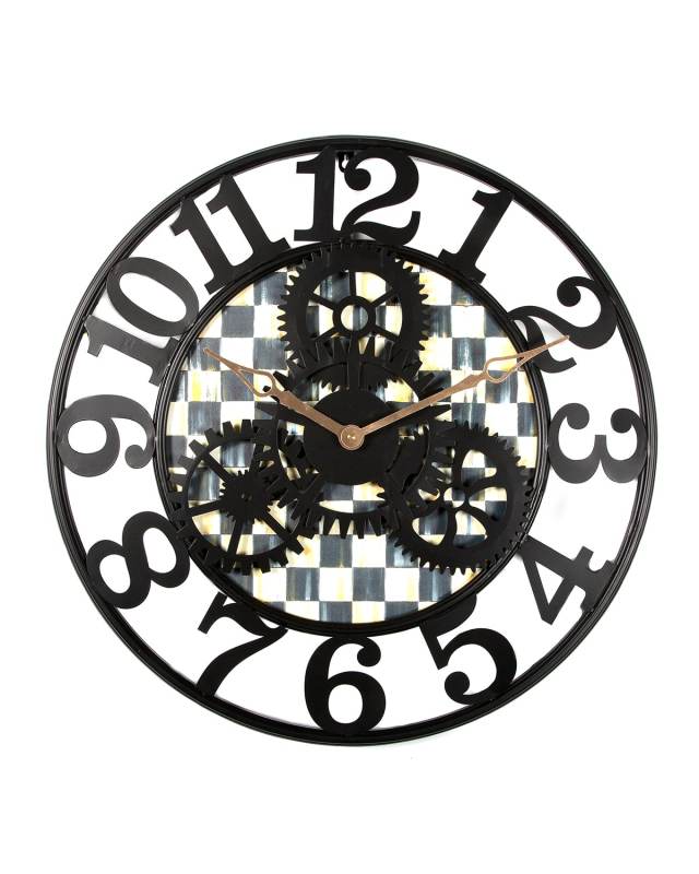 Courtly Check Small Farmhouse Wall Clock