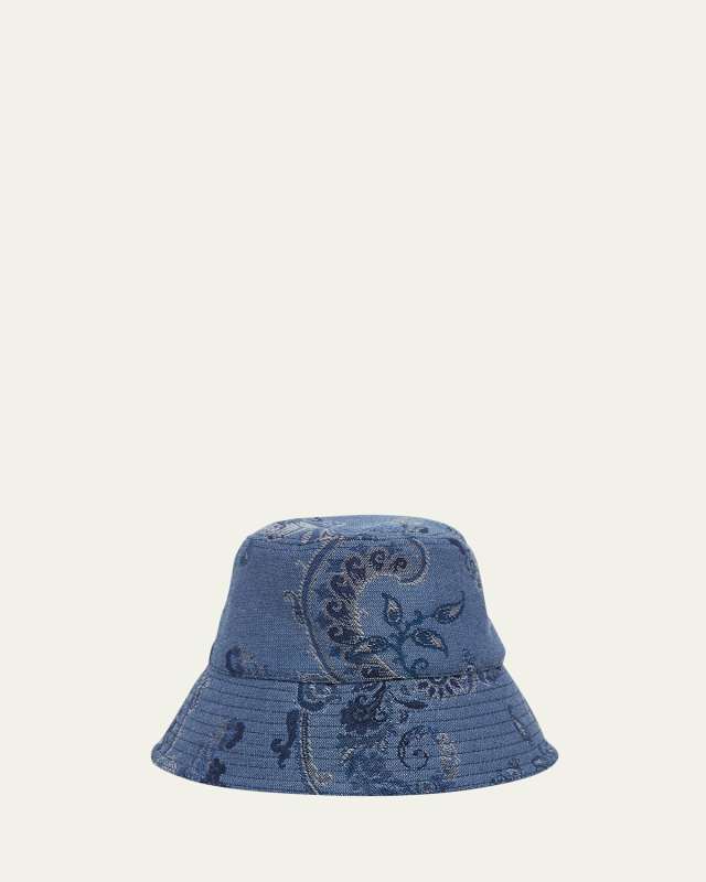 Paisley Denim Bucket Hat
