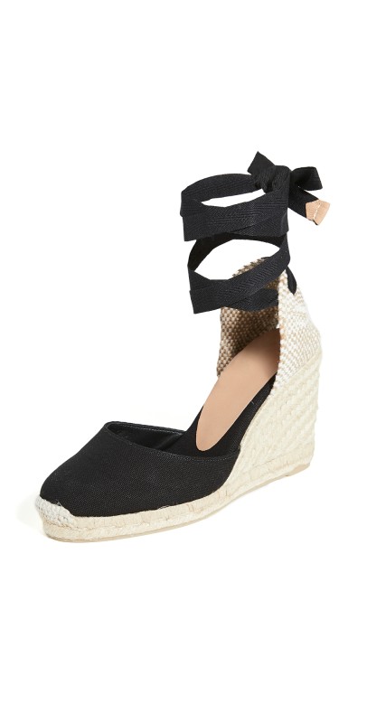Castañer Carina Wedge Espadrilles Black