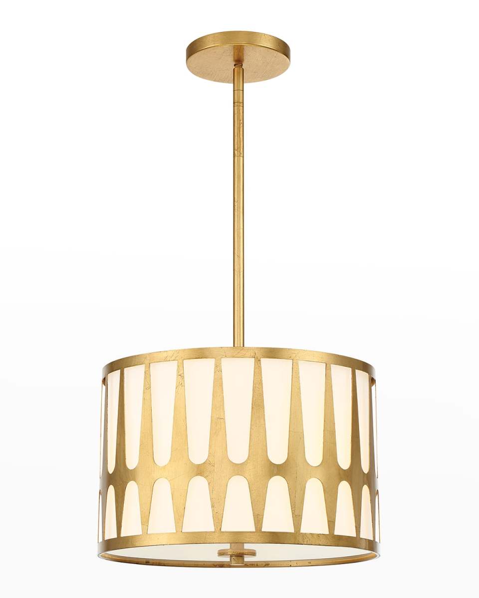 Royston 3-Light Antique Gold Pendant Light