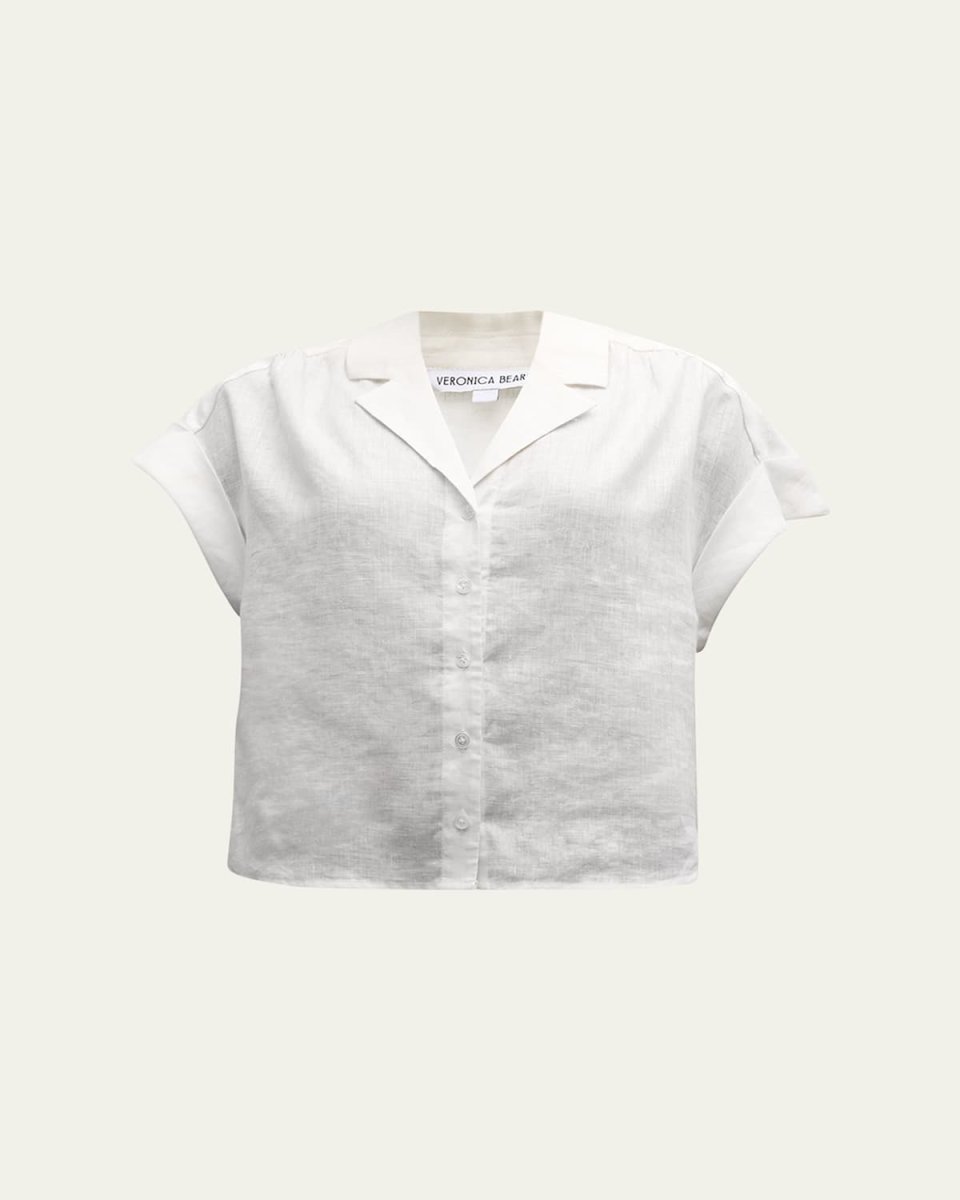 Kasa Short-Sleeve Linen Top