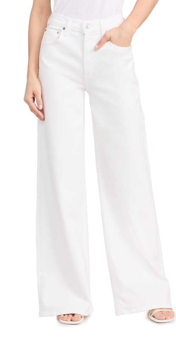 Citizens of Humanity Loli Mid Rise Baggy Jeans Blanco