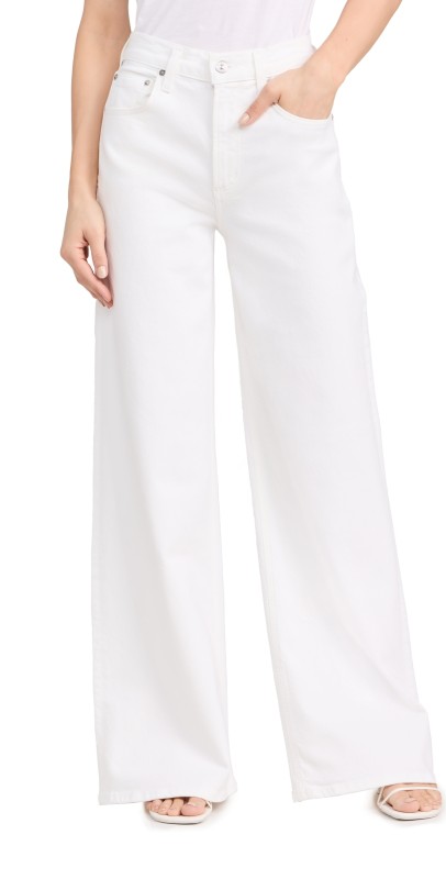 Citizens of Humanity Loli Mid Rise Baggy Jeans Blanco