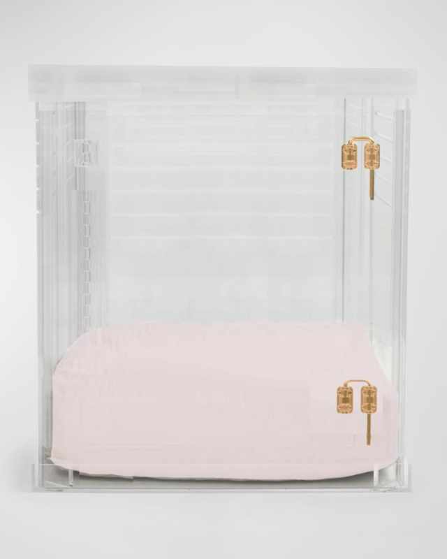 Medium Clear View Pet Crate with Golden Latch