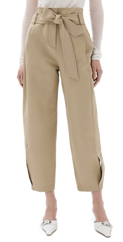 RECTO Curved Shape High Waist Pants Light Khaki