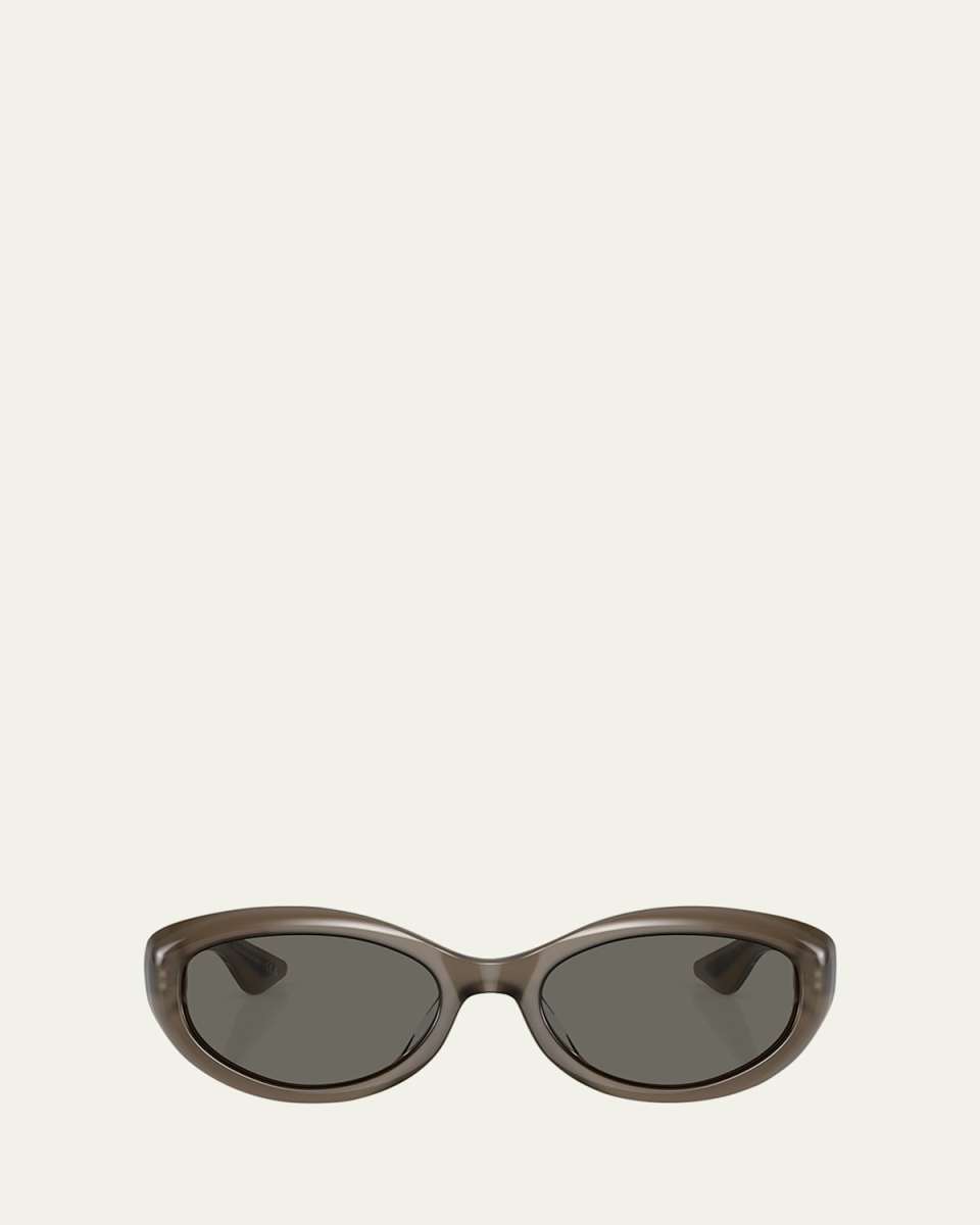 Monochrome Acetate Oval Sunglasses