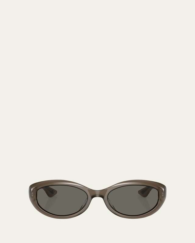 Monochrome Acetate Oval Sunglasses