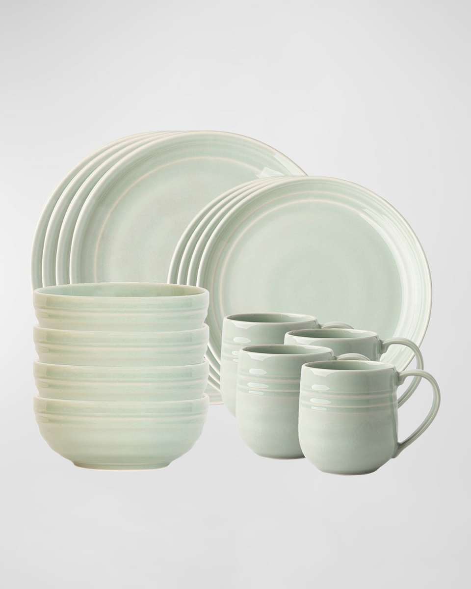 Bilbao 16pc Place Setting - Sage