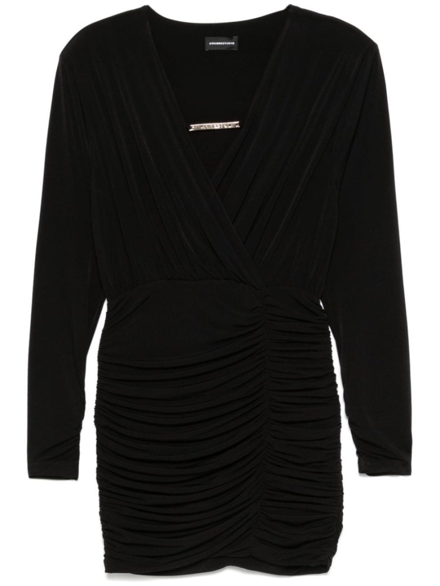 ruched-detail mini dress