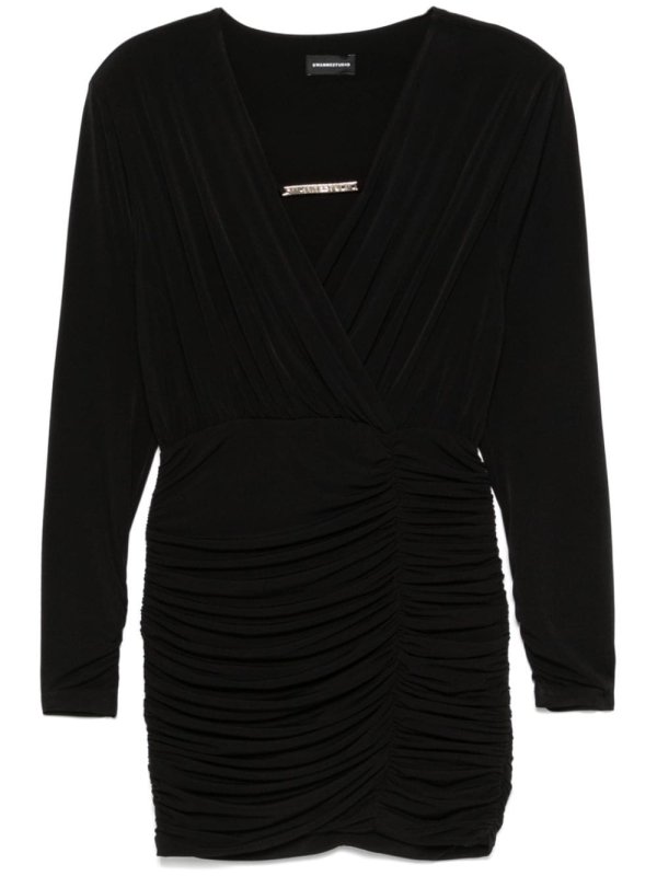 ruched-detail mini dress