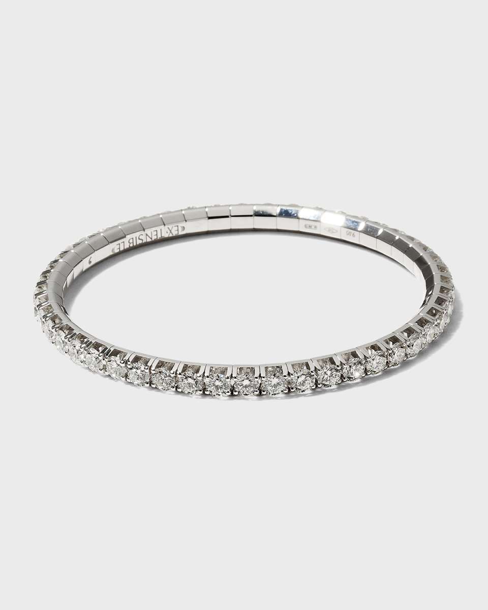 White Gold Stretch Diamond Tennis Bracelet, 9.05tcw