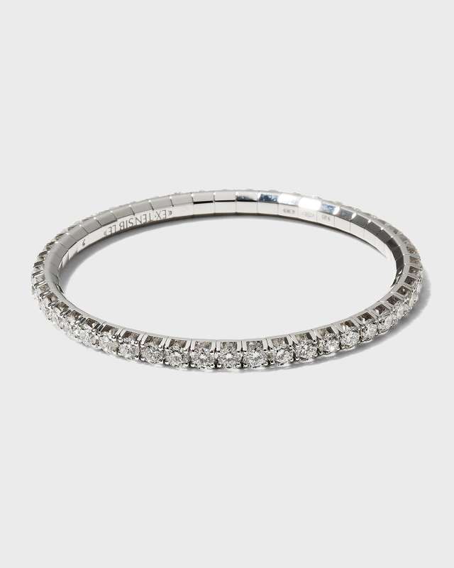 White Gold Stretch Diamond Tennis Bracelet, 9.05tcw
