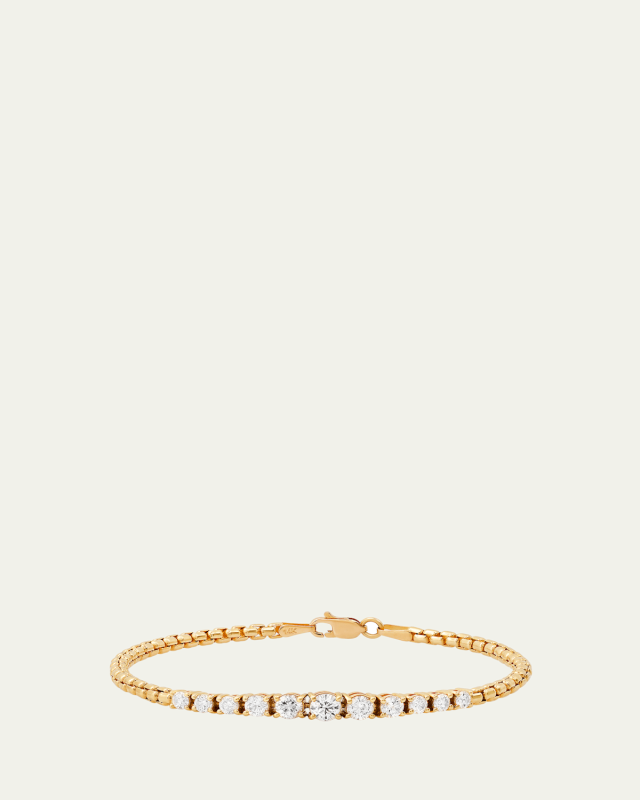 14K Gold Graduated Diamond Bracelet