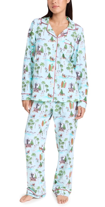 BedHead PJs Long Sleeve Classic Knit PJ Set Warm Wishes