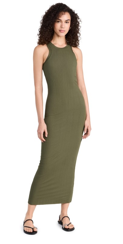 rag & bone Luca Rib Tank Dress Drkolve