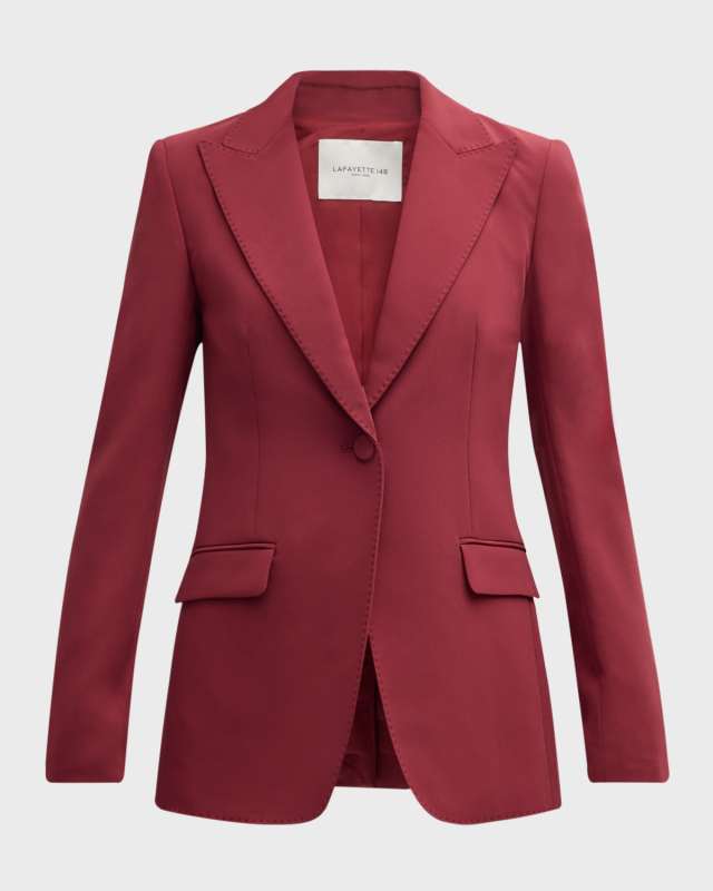 Single-Button Finesse Crepe Blazer