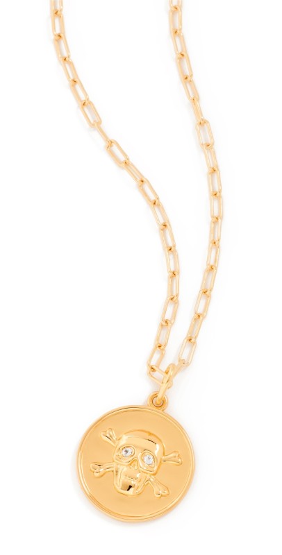 HART Memento Mori Skull Charm Necklace Gold