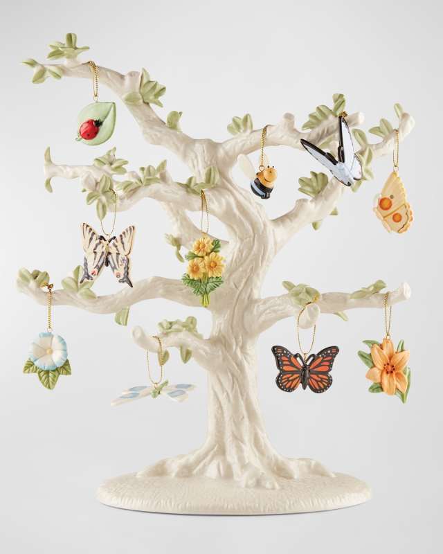 Butterfly Meadow 11-Piece Ornaments & Tree Set