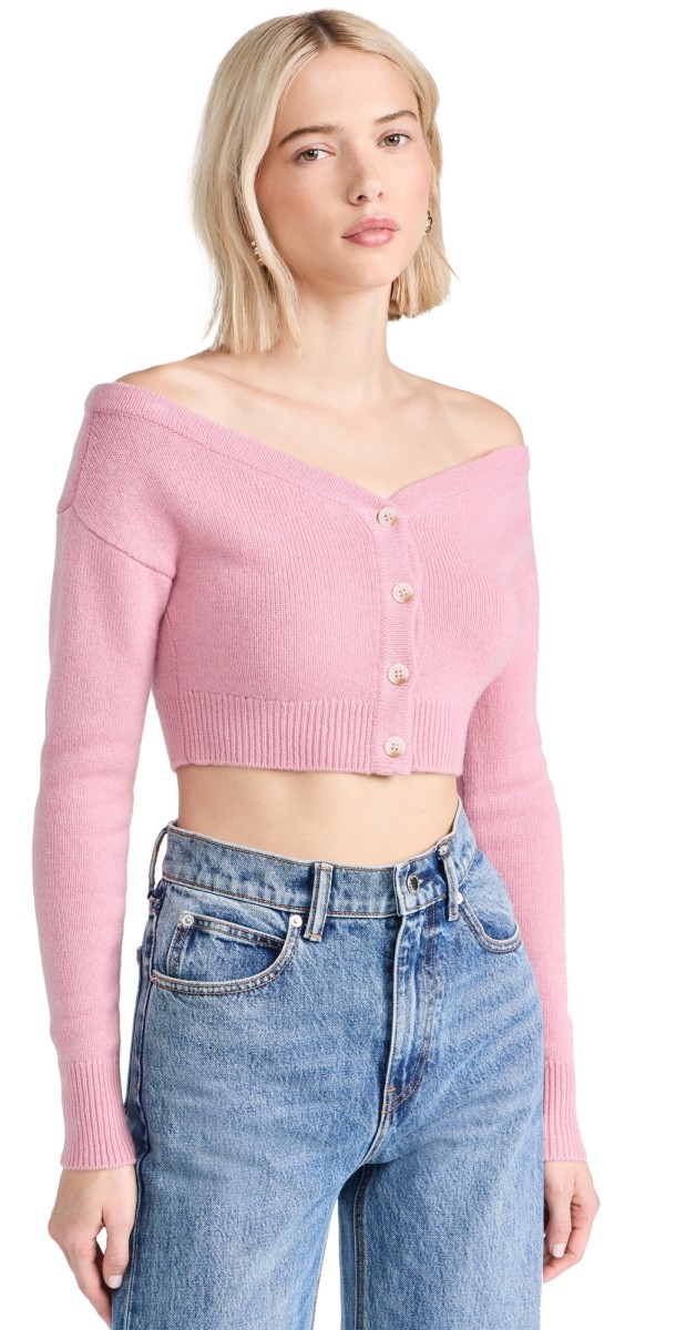 Reformation Millie Off Shoulder Cardigan Lola