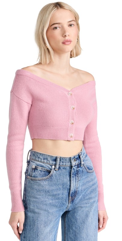 Reformation Millie Off Shoulder Cardigan Lola