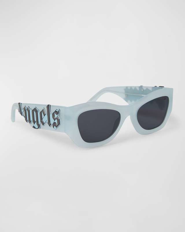 Canby Light Green Acetate & Metal Cat-Eye Sunglasses