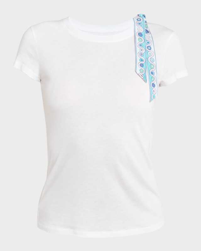 Shoulder-Tie Short-Sleeve T-Shirt