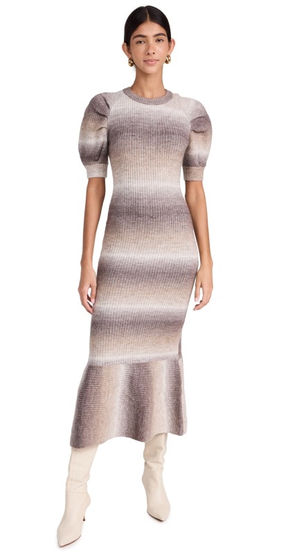 En Saison Greer Sweater Maxi Dress Brown Ombre